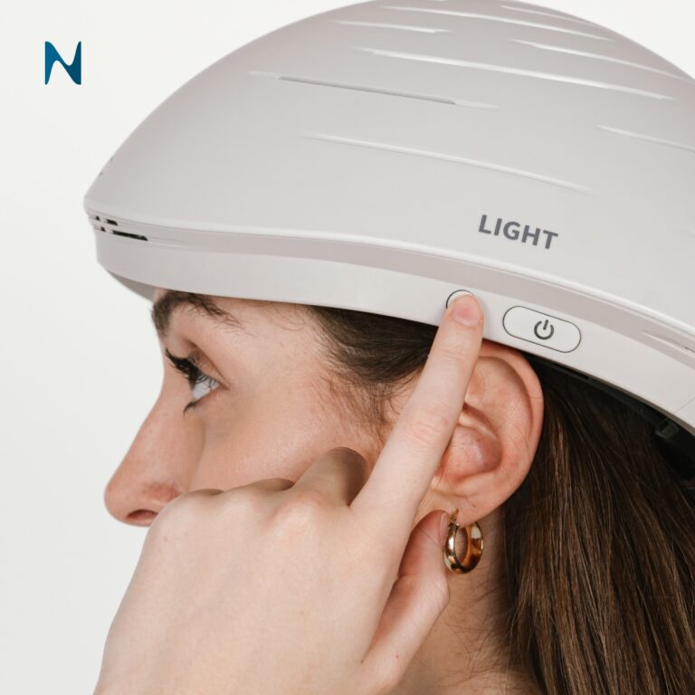 Neuronic PBM helmet being used for brain therapy